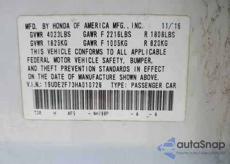 2017 Acura Ilx Premium Package/Technology Plus Package from USA, damaged, VIN 19UDE2F73HA010726